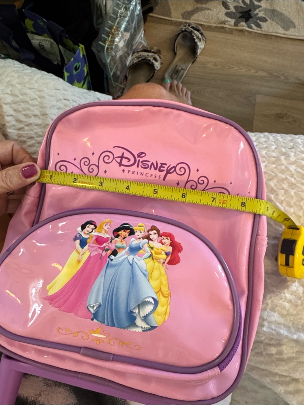 Disney Princess Pink and Purple Kids Backpack roller suitcase